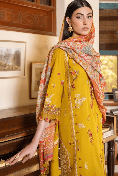Alternative view of Sana Safinaz M232-015B-CV Lawn Collection 2023