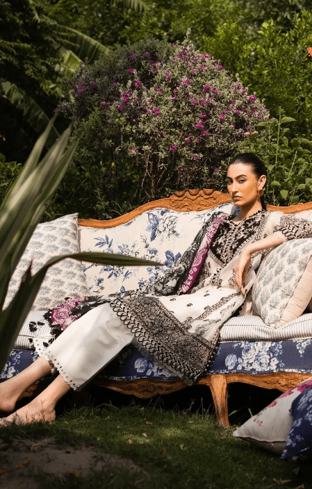 Alternative view of Sana Safinaz M232-003B-CV Lawn Collection 2023