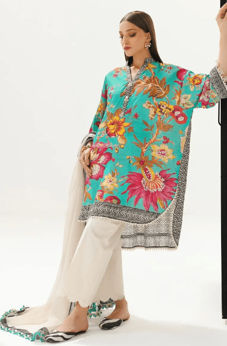 Sana Safinaz H231-025B-G Lawn Collection 2023