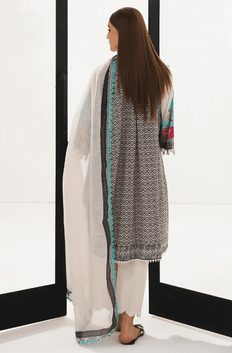 Alternative view of Sana Safinaz H231-025B-G Lawn Collection 2023