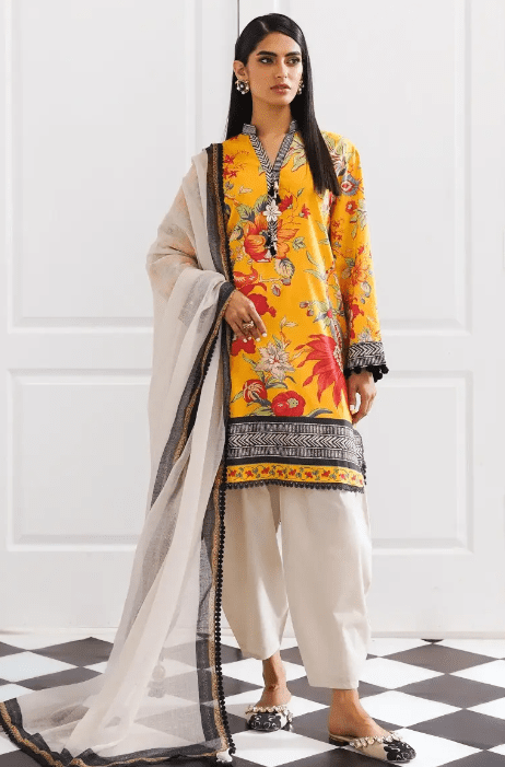 Sana Safinaz H231-025A-G Lawn Collection 2023