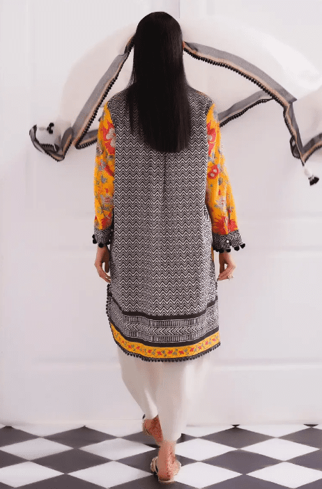 Alternative view of Sana Safinaz H231-025A-G Lawn Collection 2023