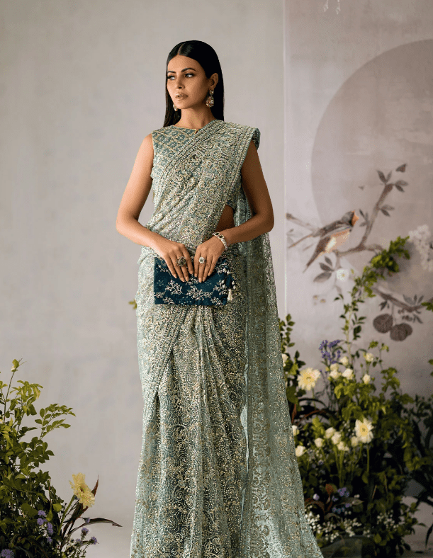 Alternative view of Pakistani Wedding Collection saree 2024