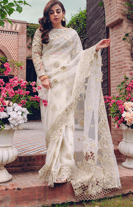 White Net Embroidered LUXE BRIDAL COLLECTION 2023