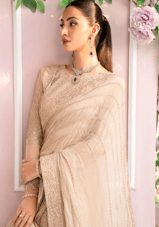 Alternative view of Luxury Chiffon Embroidered Saree Collection 2023