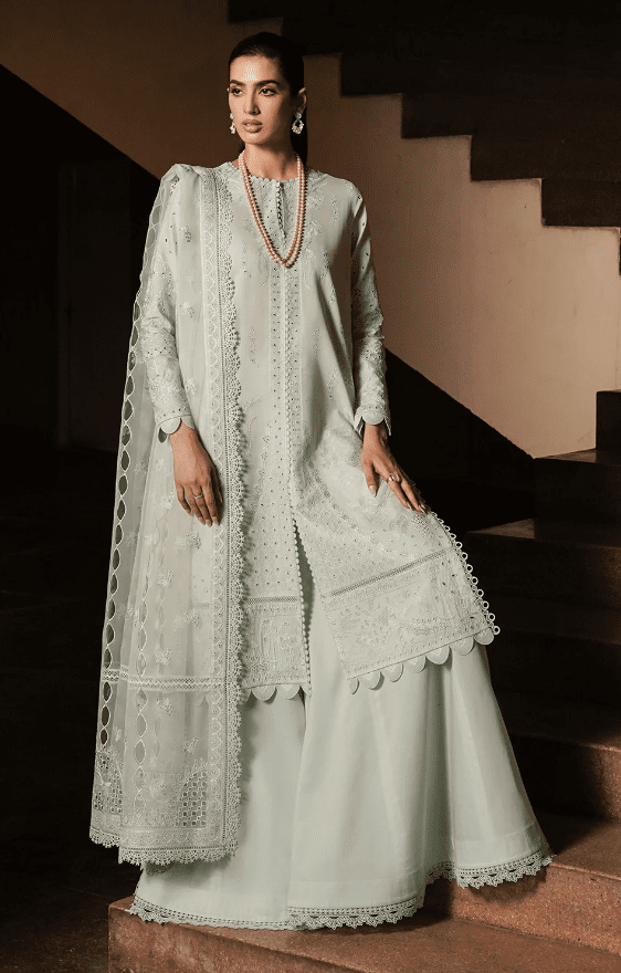 Alternative view of Lawn Chikankari Celadon-’24 Latest Collection 2024