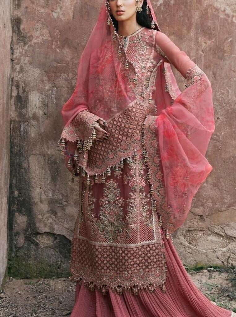 Party Wear Hand Made Work Stitched Embroidered Shalwar Kameez Dress