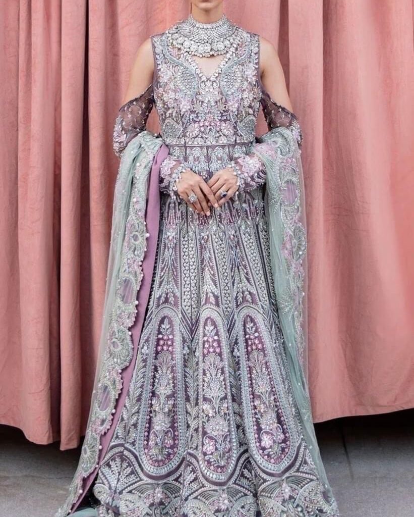 Party Wear Stitched Embroidered long Maxi Dress Latest Collection 2025