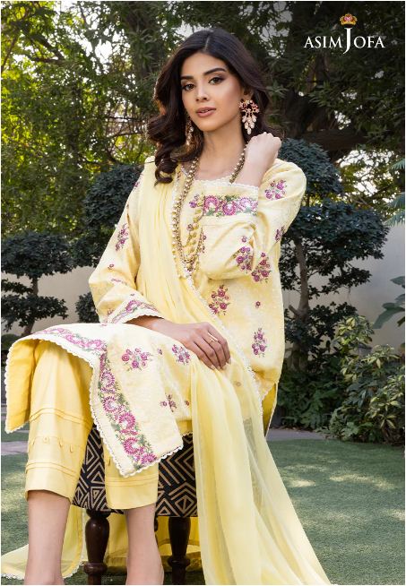 Alternative view of Asim Jofa ajpe-10 Stitched Embroidered Suit Latest Collection 2023
