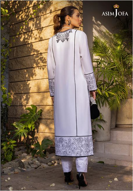 Alternative view of Asim Jofa ajpe-03 embroidered Lawn stitched suit latest collection 2023