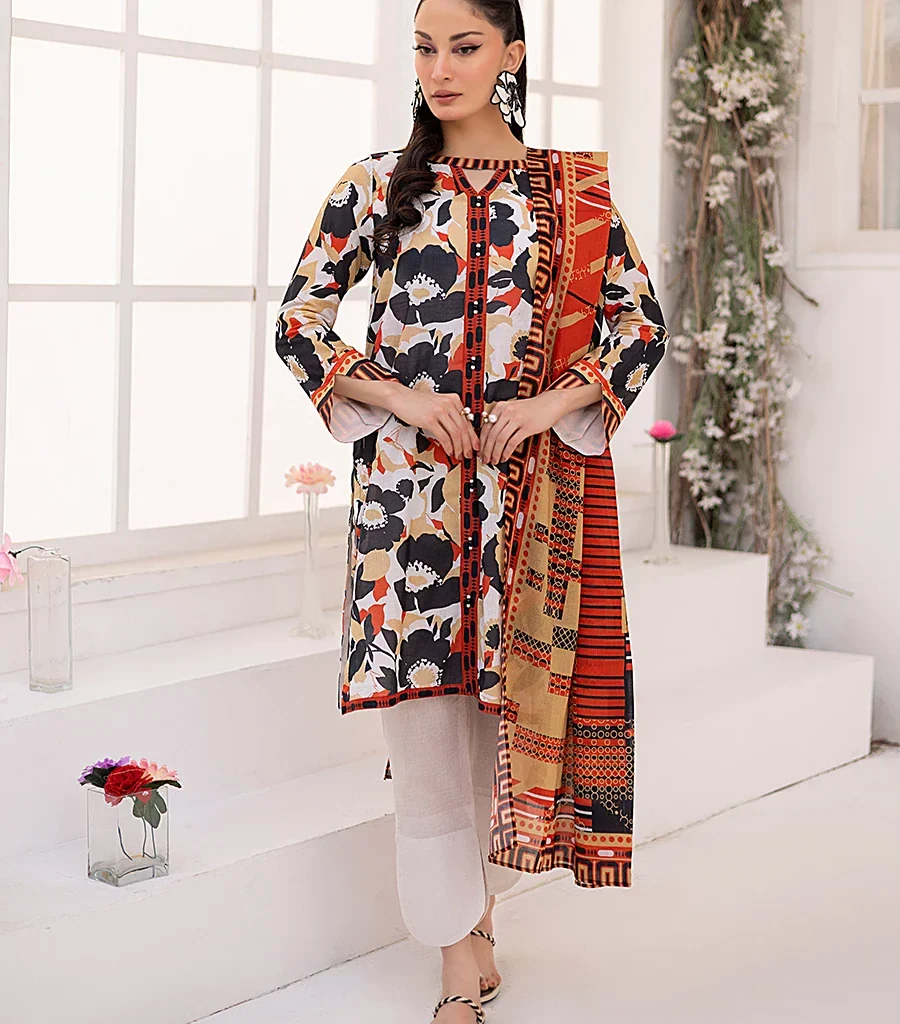 Asim Jofa ASM-09 Lawn Stitched Dress – Ready to Wear | USA Delivery