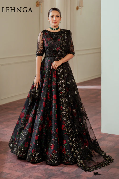 Baroque Black Embroidered Maxi V13-D05 – Floral Dress