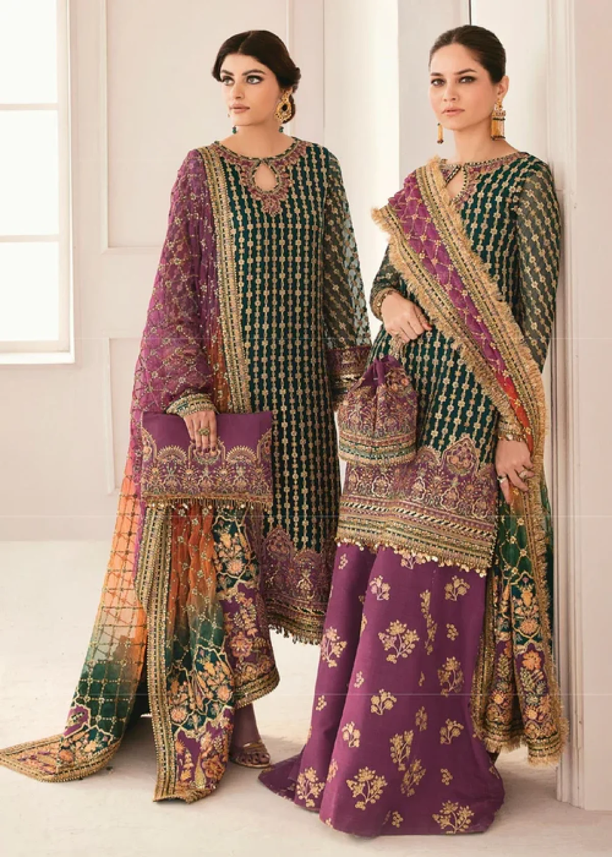 green and purple mehndi dress Purple n green combo