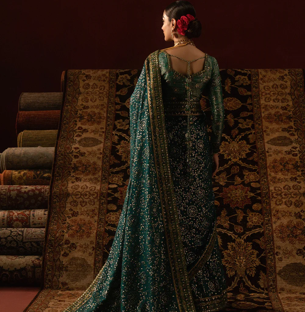 Alternative view of Cerulean Blue Saree for Party & Wedding Wear in USA – Salai Karai