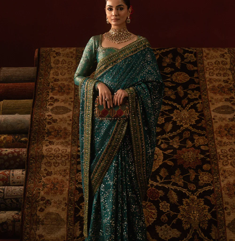 Cerulean Blue Saree for Party & Wedding Wear in USA – Salai Karai