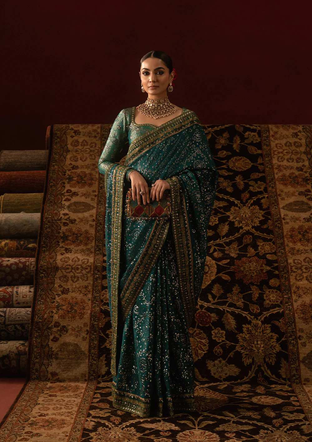 Cerulean Blue Saree for Party & Wedding Wear in USA – Salai Karai