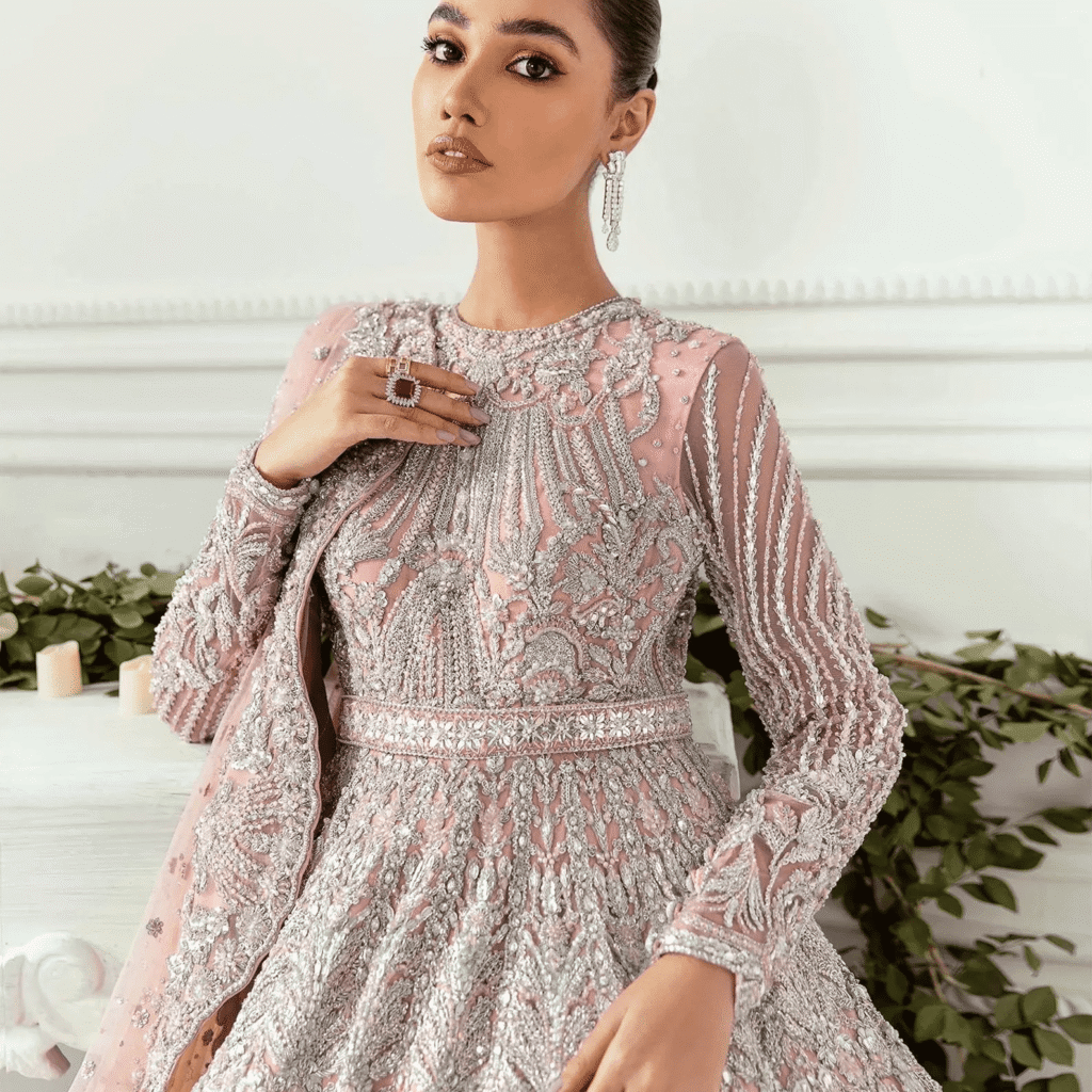 Alternative view of Blush Pink Lehenga – Elegant Wedding & Party Wear Outfit for Women in USA