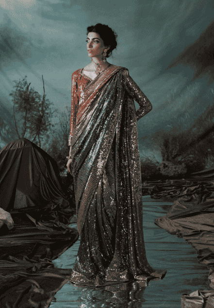 Burnt Orange Saree for Bridal & Wedding Wear | 2025 Collection