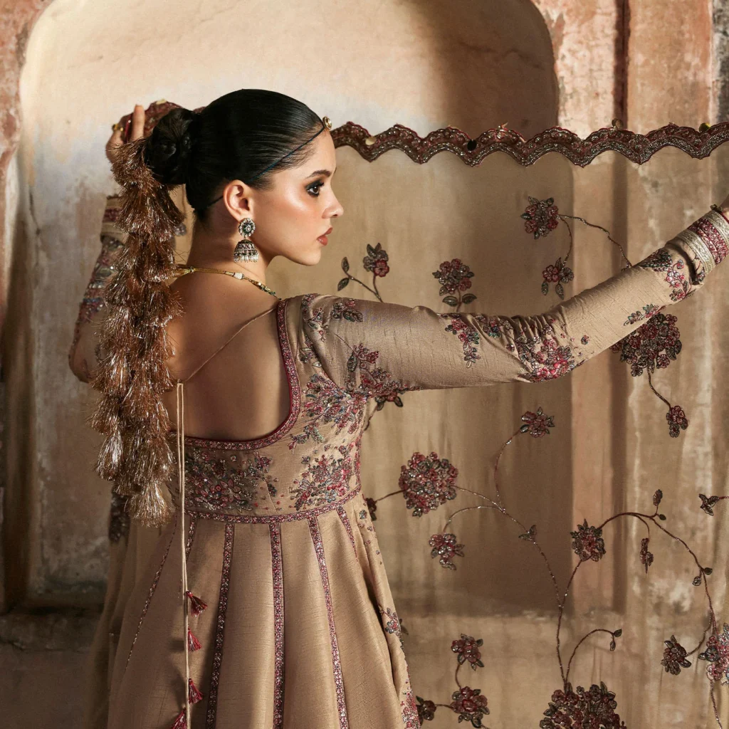Alternative view of Hussain Rehar Mahvash Embroidered Luxury Formal Dress | Salai Karai USA