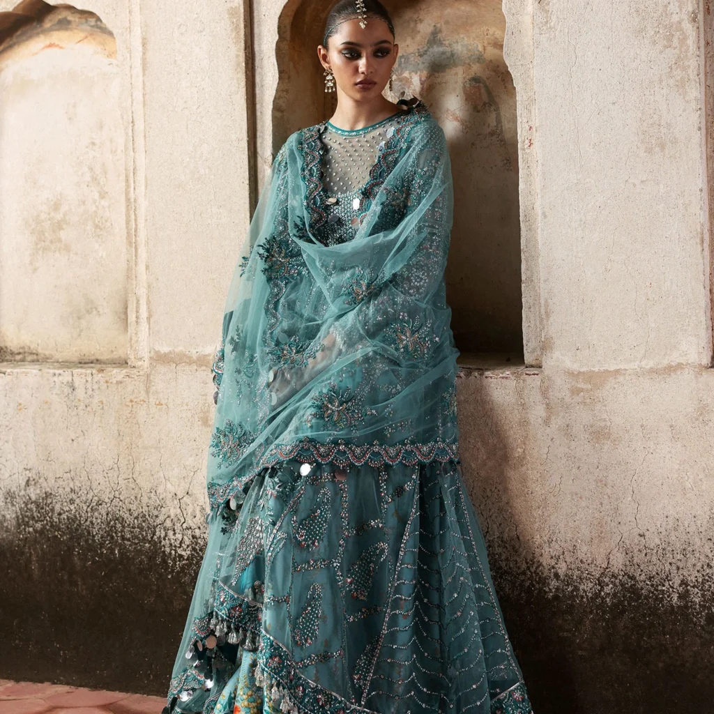 Hussain Rehar Nagma Embroidered Net Formal Dress – Salai Karai USA