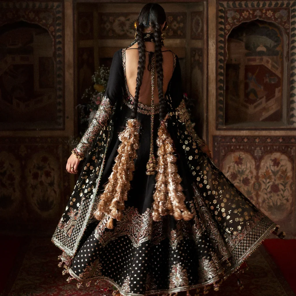 Alternative view of Hussain Rehar Noor Jehan Embroidered Chiffon Formal Suit – Salai Karai USA