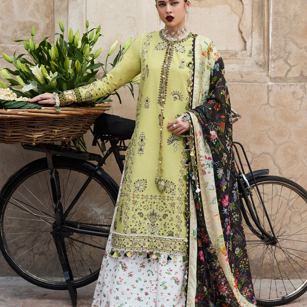 Hussain Rehar Suk Lawn Suit – 3-Piece Embroidered Summer Collection 2025