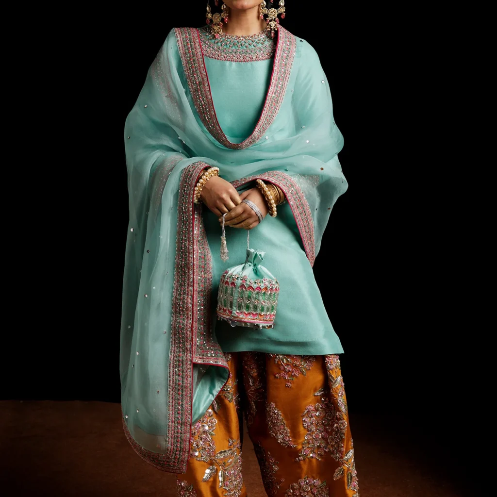 Pakistani Mehndi Suits Collection – Designer Outfits by Salai Karai USA