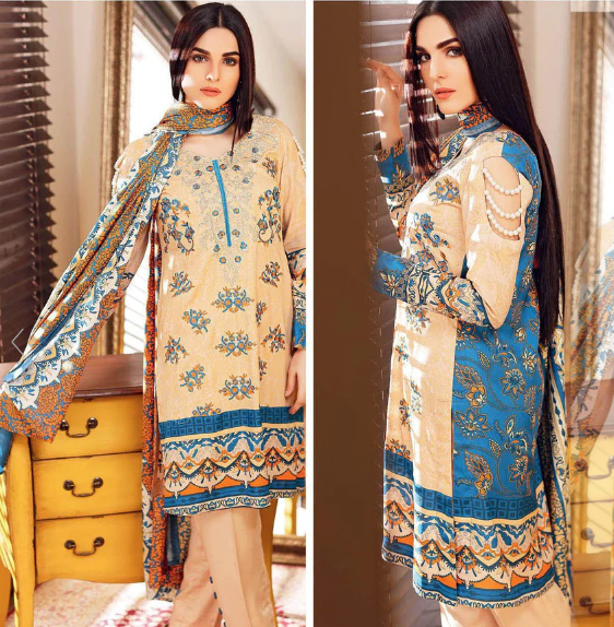 Alternative view of Winter Silk Embroidered Lilen Collection