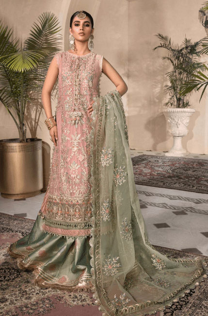 Alternative view of Maria B Sea Green BD-2607 Stitched embroidered Dress Latest Collection 2023