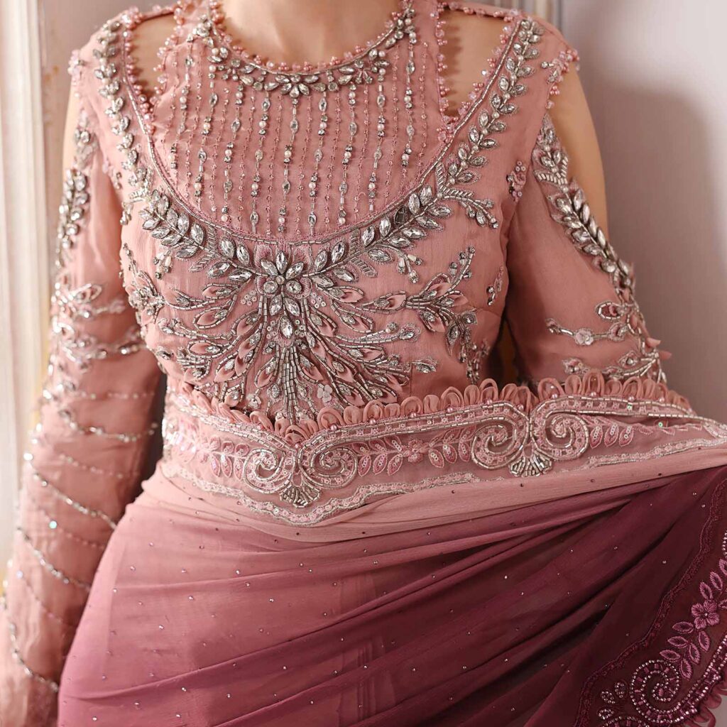 Alternative view of Maria B BD-3001 Saree – Luxury Designer Saree Now Available in the USA