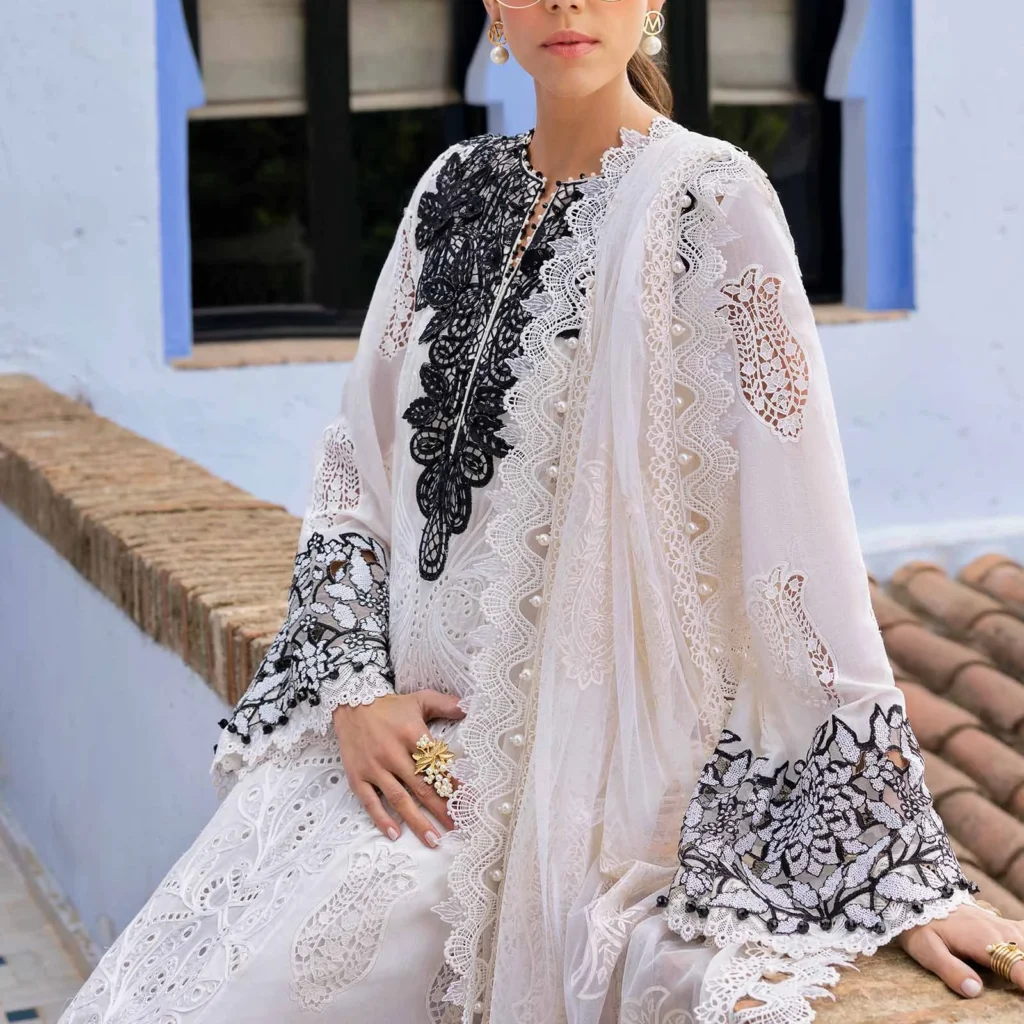 Alternative view of Maria B Lawn D2505A Embroidered Paper Cotton Suit Salai Karai Usa
