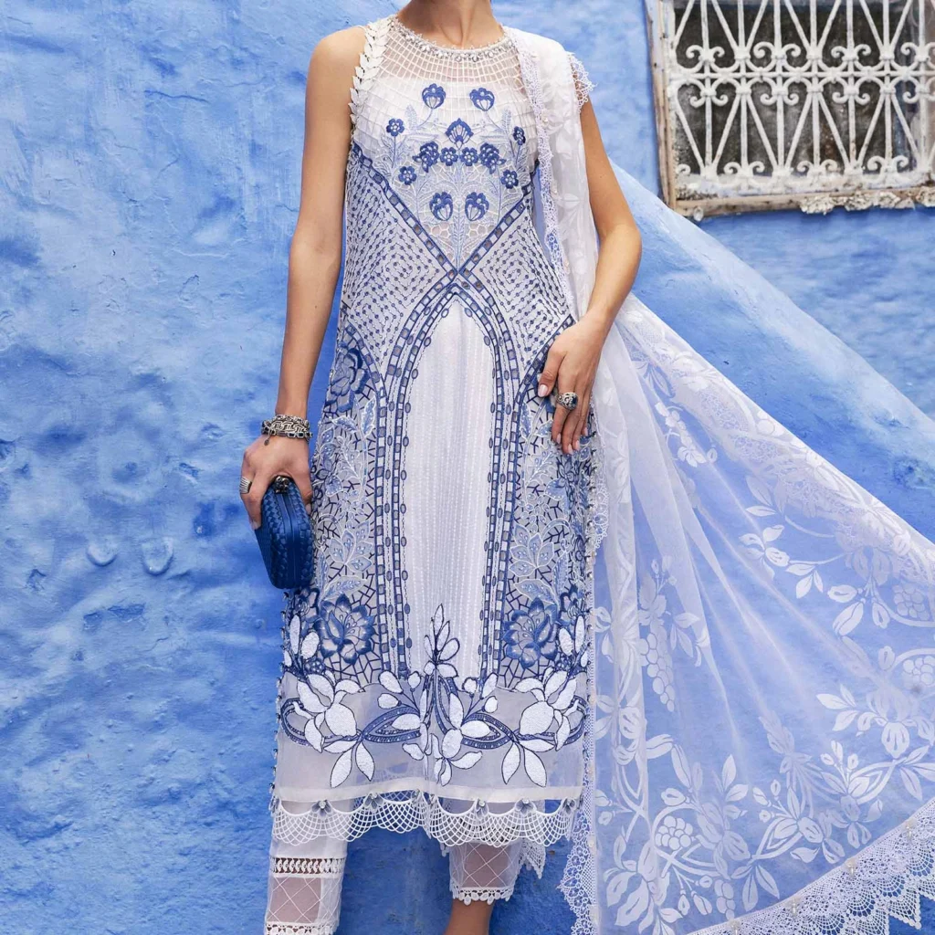 Maria B Lawn D2510A Embroidered Suit Party Wear| Salai Karai Usa