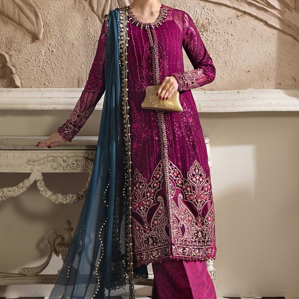 Maria B MPC-25-102 Chiffon Dress | Luxury Collection USA – Salai Karai