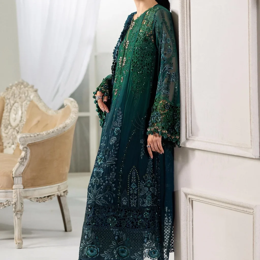 Alternative view of Maria B MPC-25-106 Chiffon Suit Luxury Designer Wear Salai Karai USA