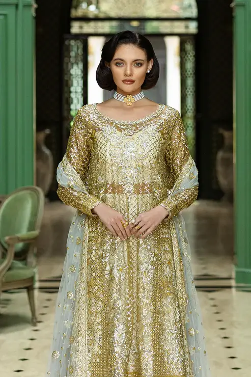 Alternative view of Mushq PK Only You White & Gold Dress | Salai Karai USA
