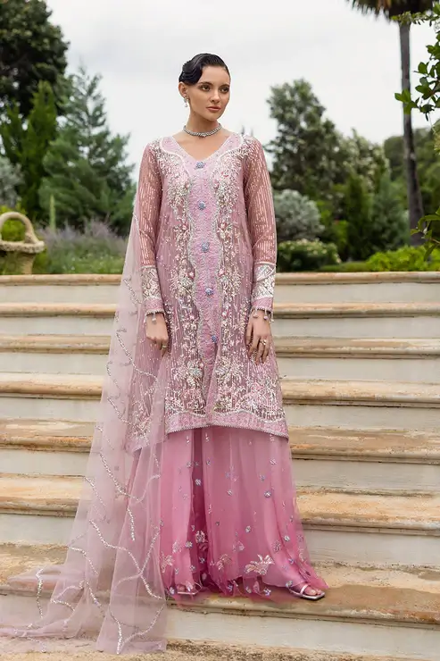 Mushq USA Pretty in Pink Dress | Luxury Embroidered Collection – Salai Karai