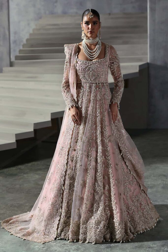 chinese dress ladies Light Pink Lehenga Choli | Shaista Hasan main image 0