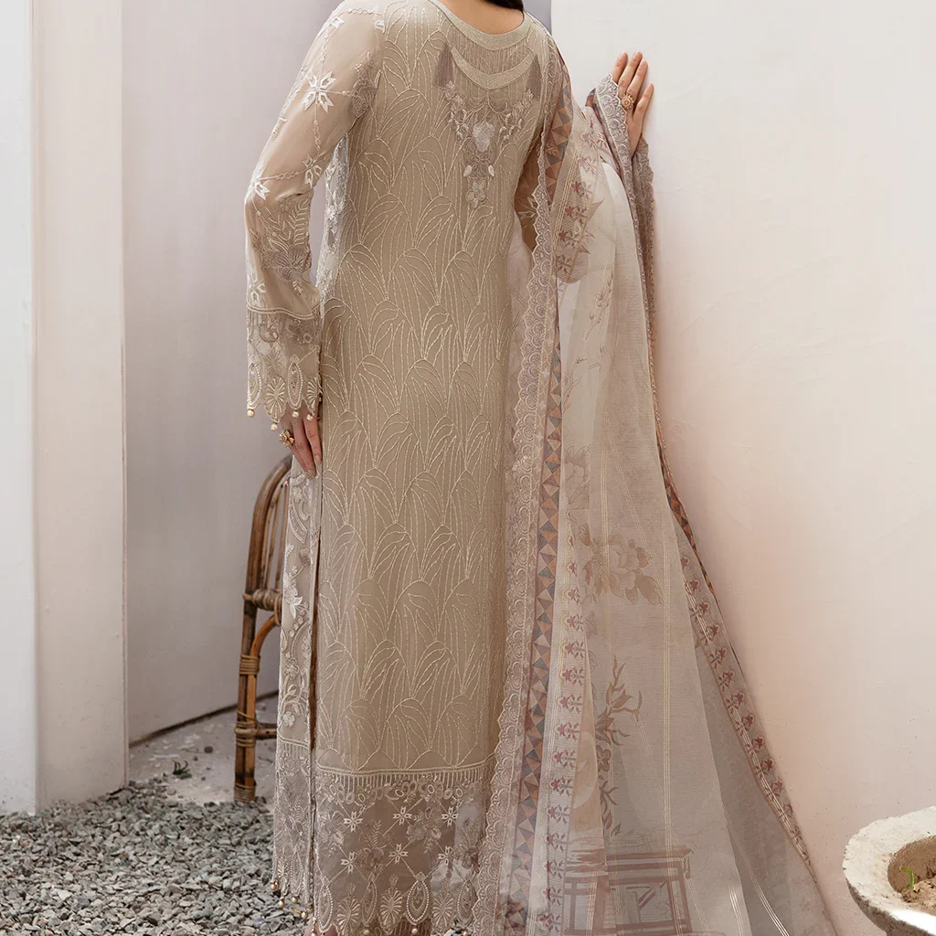 Alternative view of Salai Karai Chiffon Suit – Heavy Embroidery with Tilla Net Dupatta for Women