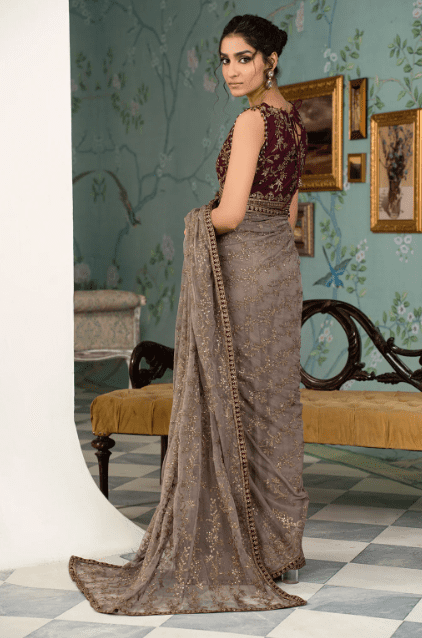 Alternative view of Net Sequins 01 Embroidered Saree Latest Collection 2023