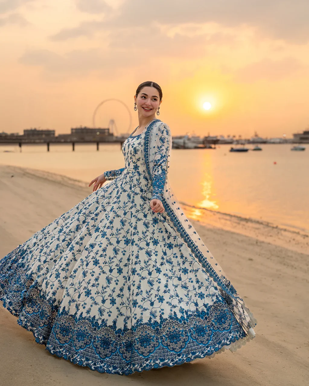 Complete Faiza Saqlain Jehona Lawn Suit set with shirt, dupatta & trousers