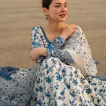 Close-up of embroidered sleeves of Faiza Saqlain Jehona Lawn Shirt