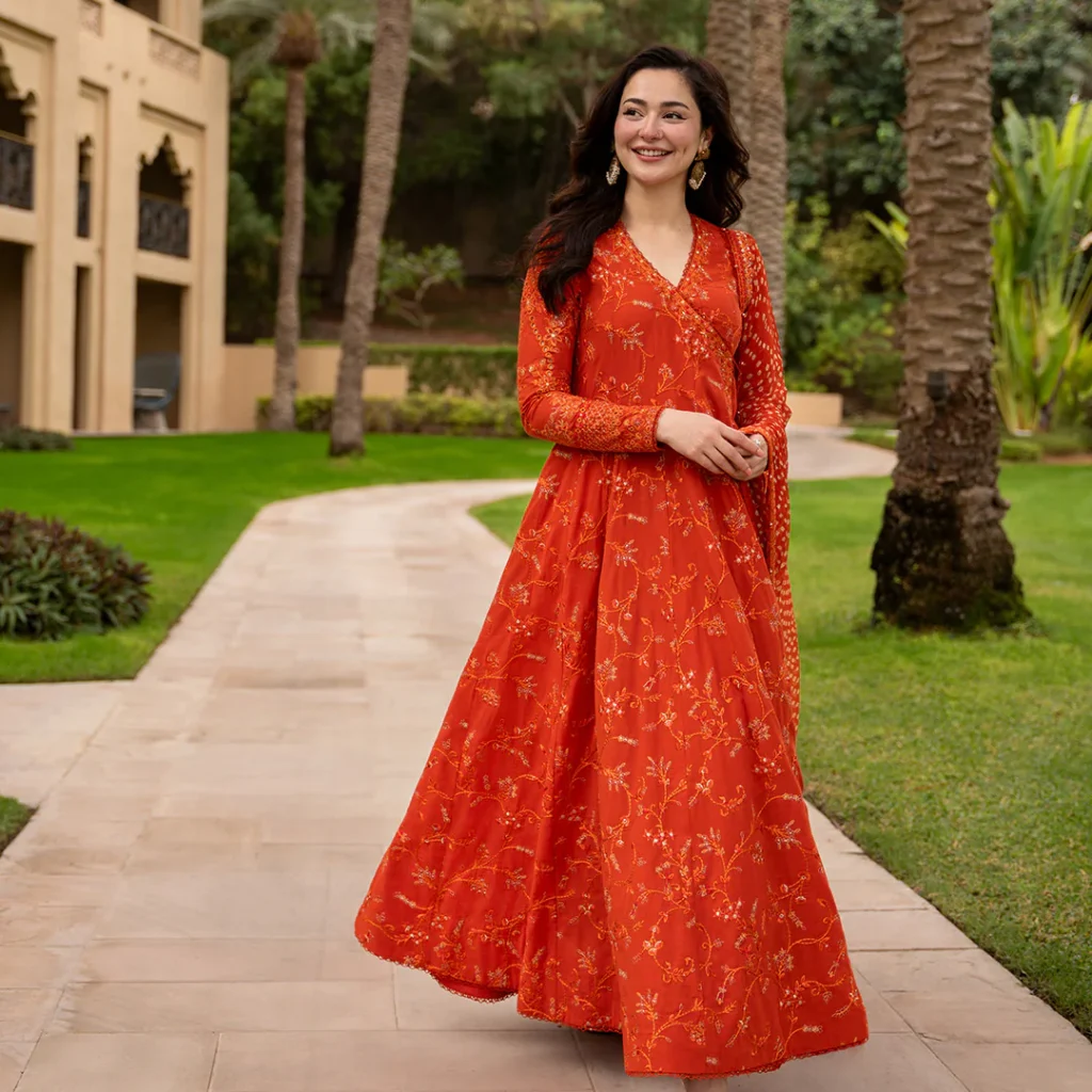 Faiza Saqlain Denisa embroidered lawn suit front view for women