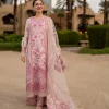 Faiza Saqlain Lamija embroidered lawn shirt with organza and net dupatta