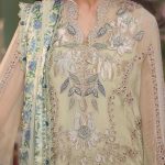 Neckline embroidery detail of Maria B Chiffon MPC26105