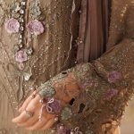 Neckline detail of Maria B MPC-26-102 chiffon suit