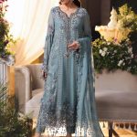 Front view of Maria B MPC-26-108 embroidered luxury chiffon suit