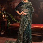 IV-46 Embroidered Velvet Formal Dress on display