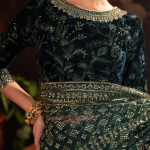 IV-46 Embroidered Velvet Formal Dress on display