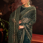 IV-46 Embroidered Velvet Formal Dress on display