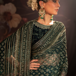IV-46 Embroidered Velvet Formal Dress on display